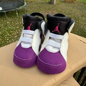 Jordan infant shoes size 3c purple color